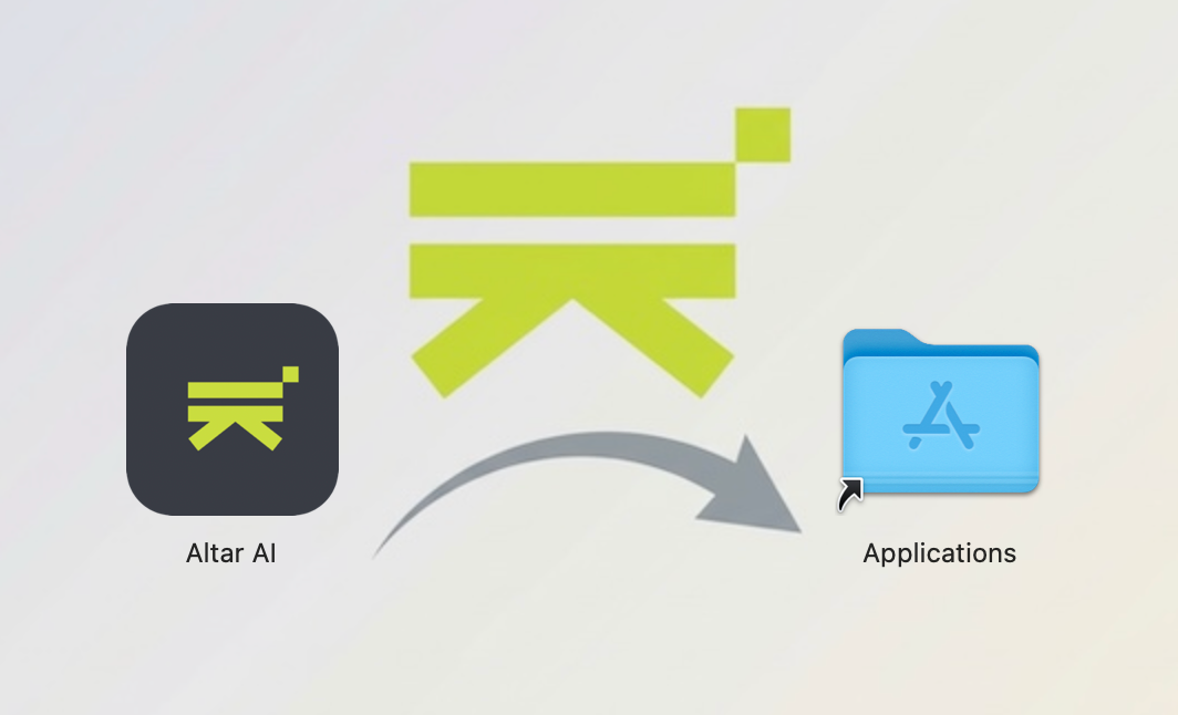 Drag ALTAR to Applications